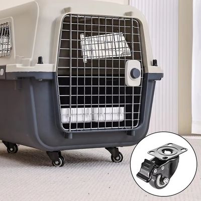 Safe Double Door Design Cat Dog Carrying Travel Case with Wheels and Super Large Space