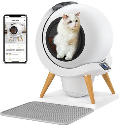 Large Self-Cleaning Cat Toilet Tray Enclosed in Wooden Furniture for ODM Designs