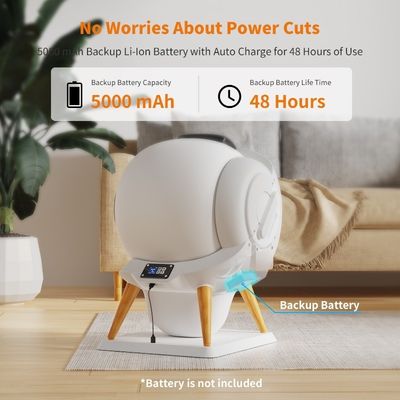 Large Self-Cleaning Cat Toilet Tray Enclosed in Wooden Furniture for ODM Designs