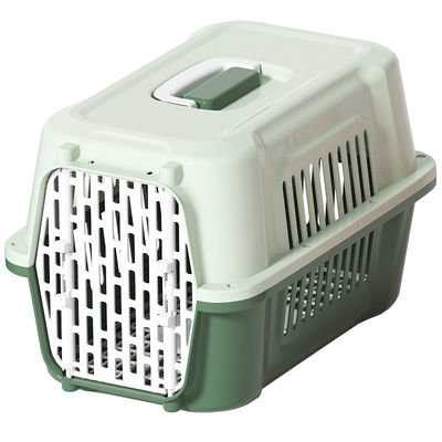 Outdoor Dog Air Transport Box with Durable Plastic Construction Button Closure