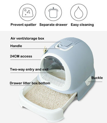 Automatic Cleaning Plastic Cat Litter Box for Multiple Feline Friends