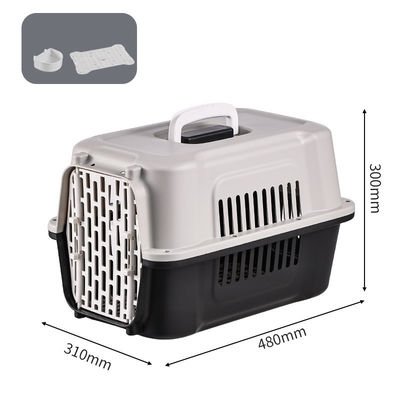 Cat Carrier Pet Travel Bag Multifunction Pet Transport Cage Portable with Plastic Door