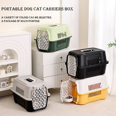 Cat Carrier Pet Travel Bag Multifunction Pet Transport Cage Portable with Plastic Door