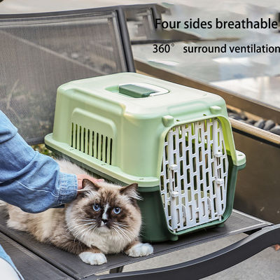 Cat Carrier Pet Travel Bag Multifunction Pet Transport Cage Portable with Plastic Door