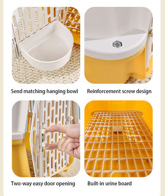 Cat Carrier Pet Travel Bag Multifunction Pet Transport Cage Portable with Plastic Door