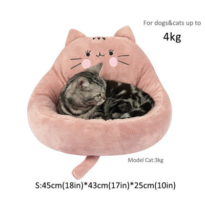 Comfortable Eco-friendly Short Plush Washable Cat House for Small Dog Chihuahua Pet