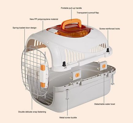 Car Travel Accessories Approved Pet Transport Cages for Small/Medium Puppies and Cats