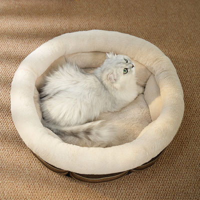 Pet Sofa Sustainable Linen Type Cloth Sleeping Nest for Warm and Cozy Winter Nights