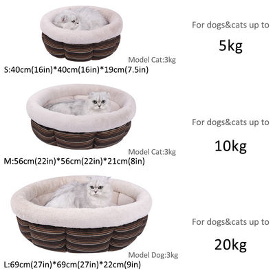 Pet Sofa Sustainable Linen Type Cloth Sleeping Nest for Warm and Cozy Winter Nights