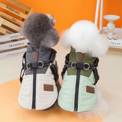 CLASSIC Style Dog Winter Jacket Waterproof and Windproof Pet Clothing with Harness