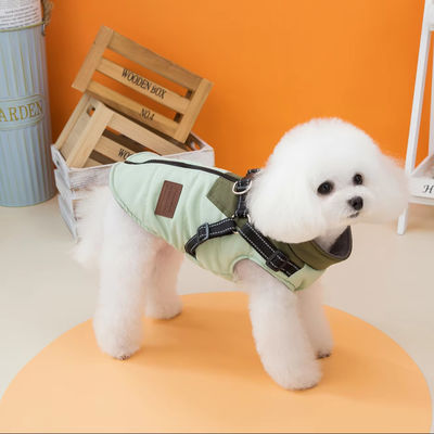 CLASSIC Style Dog Winter Jacket Waterproof and Windproof Pet Clothing with Harness