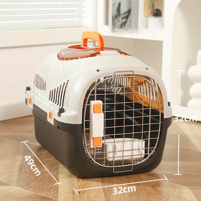 Metal Portable Pet Travel Carrier Solid Pattern for Cat Transport and Durability