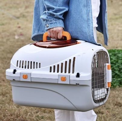 PP Pet Travel Bag Cat Carrier Hard Surface Air Transport Box for Small Dogs and Cats