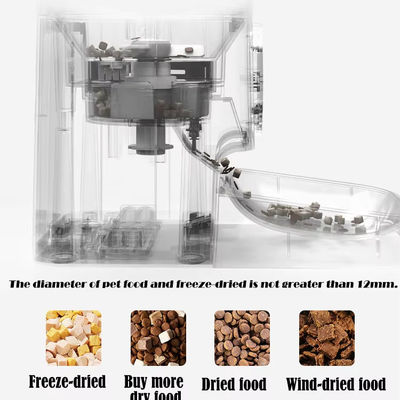 Large Capacity Unplugged Transparent Gravity Feeder for Cats Dogs Small Animals White