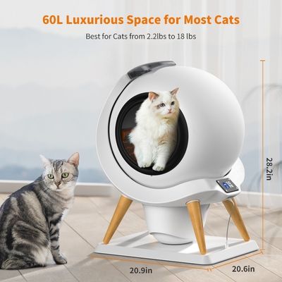 Smart Litter Box Self Cleaning Automatic Cat Toilet Box Large Capacity and APP Control