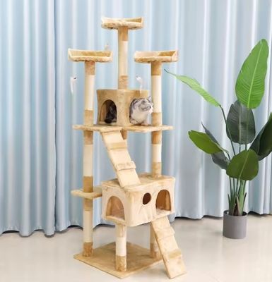 Upgrade Your Cats' Comfort and Play with Multi-Level Wood Cat Scratcher Furniture