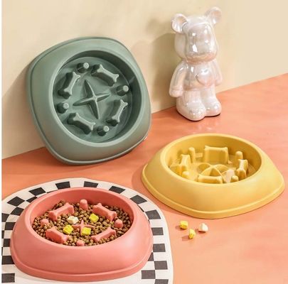 Anti-spill Slow Food Bowl for Small and Medium Sized Pets Customized Logo Acceptable