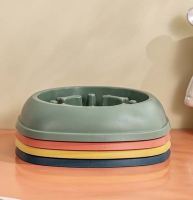 Anti-spill Slow Food Bowl for Small and Medium Sized Pets Customized Logo Acceptable