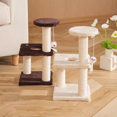 Three-Column Three-Layer Square Plate Cat Scratch Trees for Energetic Indoor Cats