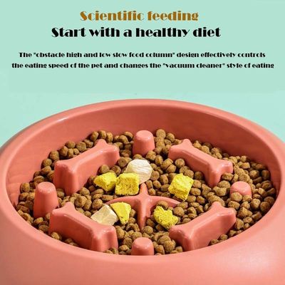 Healthy Round Pet Dog Slow Food Bowl for Reduced Choking Risk and Improved Digestion