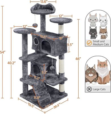 Sustainable Cat Tree Tower Condo Furniture Scratch Post for Kittens and Small Animals
