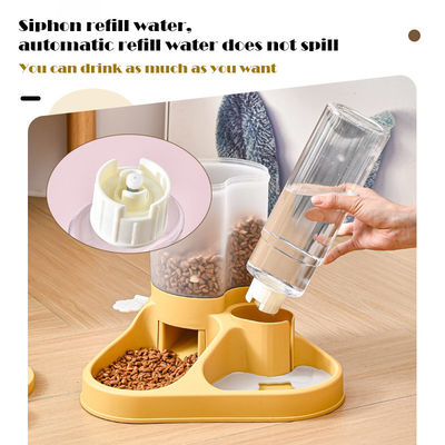 Automatic Dog Cat Feeder and Water Dispenser Set Pet Drinking Water Fountain Included