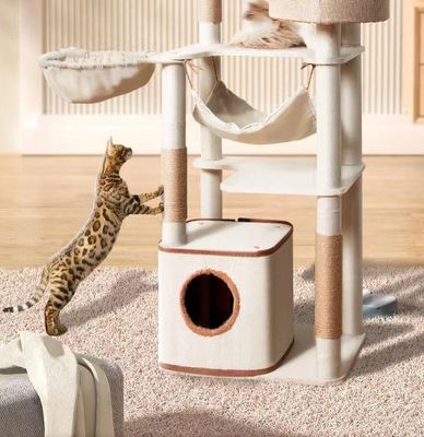 Function Fun Play 143cm Classic Cat Tree with Dual Condos and Sisal Cat Scratching Post