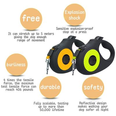 Automatic Retractable Dog Leash Classic Style Non-slip Impact-resistant Fall-resistant