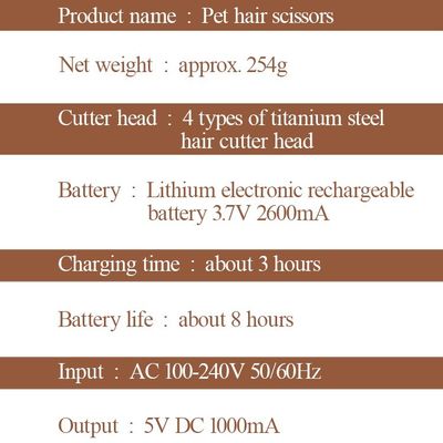 Clean Function Heavy Duty Dog Hair Clippers with Customized Logo LED Display Included