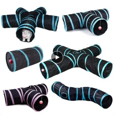 OEM/ODM Interactive Cat Funny Toy 4 Way S type Cat Tunnel Collapsible Pet Extra Large