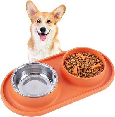 Slow Feeder Dog Food Bowl with Non-Spill Design and Environment-Friendly Advantage