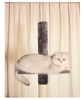 Adjustable Height Floor to Ceiling Cat Tower with Cozy Hammock and Fun Play Function