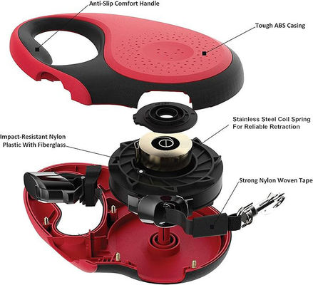 Pet Dog Wire Leash Heavy Duty and Reflective Custom 360° Tangle-Free Retractable Leash
