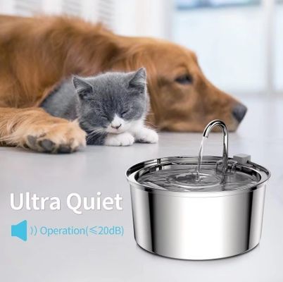 Automatic Pet Water Fountain Stainless Steel Drinking Dispenser for Multiple Cats and Dogs