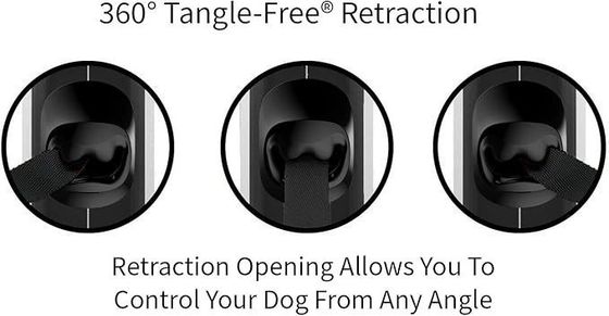 Convenient Walking Solution Reflective Retractable Dog Leash for Dogs Solid Pattern