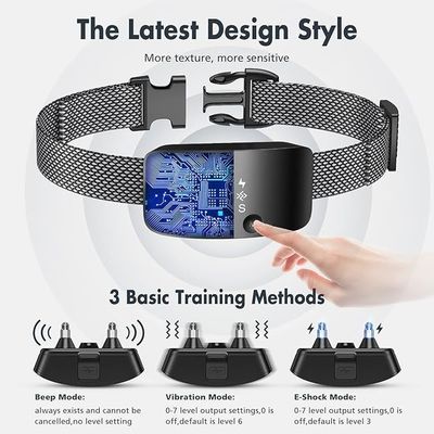 Aluminium-Plastic No Bark Control Collar with Vibration and Color Screen Waterproof