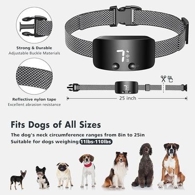 Aluminium-Plastic No Bark Control Collar with Vibration and Color Screen Waterproof