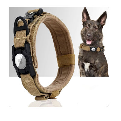 Personalized GPS Tracker Air Tag Dog Collar with Adjustable Nylon and Heavy Duty Design