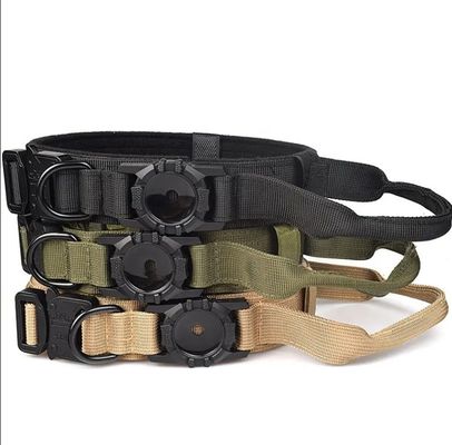 Personalized GPS Tracker Air Tag Dog Collar with Adjustable Nylon and Heavy Duty Design