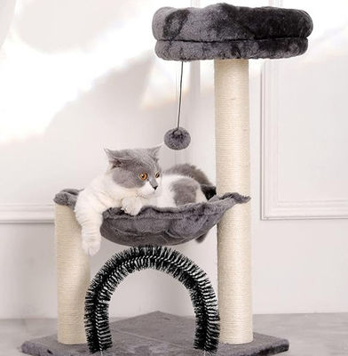 Natural Sisal Cat Trees Scratching Post Multi-Level Platform Cat Tower for Large Cats