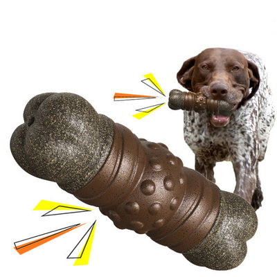 Sustainable Fashionable Style Dog Squeak Toy Stick Bone for Teeth Cleaning Chew Toys