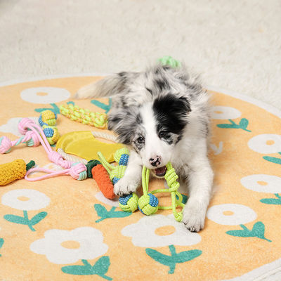 7-Piece Cotton Puppy Chew Rope Toy Set Perfect for Interactive Play and Exercise