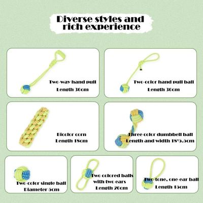 7-Piece Cotton Puppy Chew Rope Toy Set Perfect for Interactive Play and Exercise