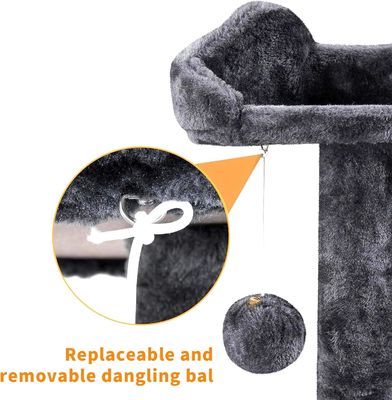 Fun Play Plush Pet Toy Cat Tree with Sturdy Scratching Posts and Large Climbing Frame