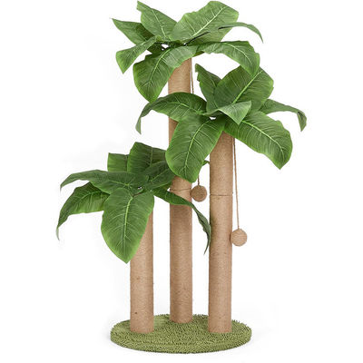 Cat Furniture Pet House 80cm Tall Natural Sisal Cat Tree with Ball and 3 Pillars