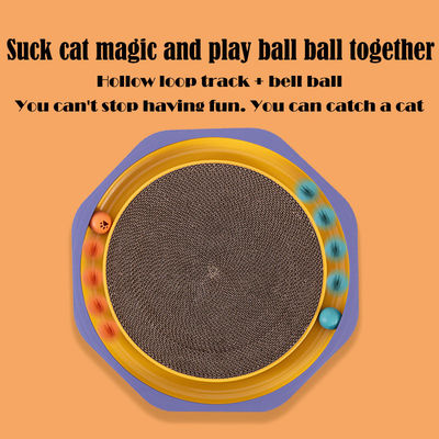 Wood Cat Scratcher Cardboard Oval Corrugated Scratch Lounge Bed Durable Cat Training Toy