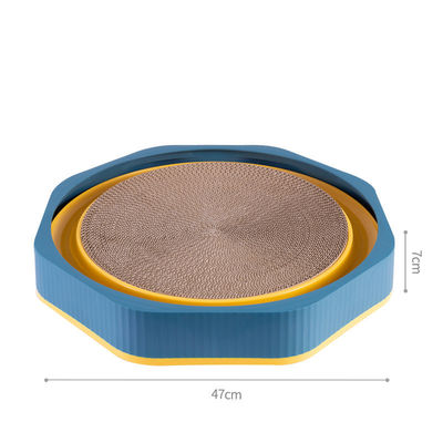 Wood Cat Scratcher Cardboard Oval Corrugated Scratch Lounge Bed Durable Cat Training Toy