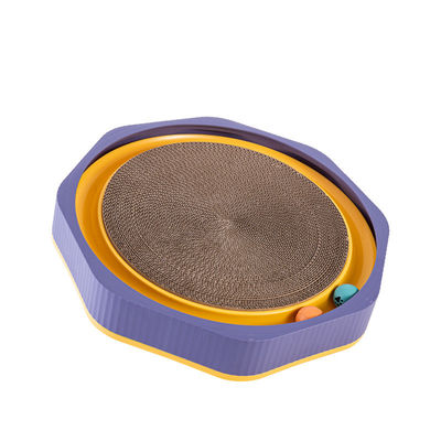 OEM/ODM Customization Service Provided Cat Corrugated Scratcher Board with Ball Toy