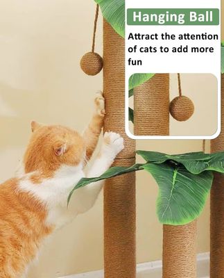31.5 Inch Sisal Cat Scratching Post Cat Furniture Pet House for Indoor Cats