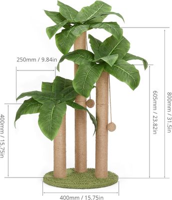 31.5 Inch Sisal Cat Scratching Post Cat Furniture Pet House for Indoor Cats